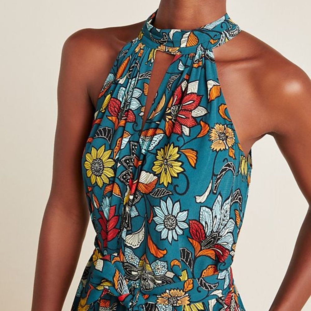 Anthropologie Geneva Halter Wide-Leg Jumpsuit - Picture 8 of 8